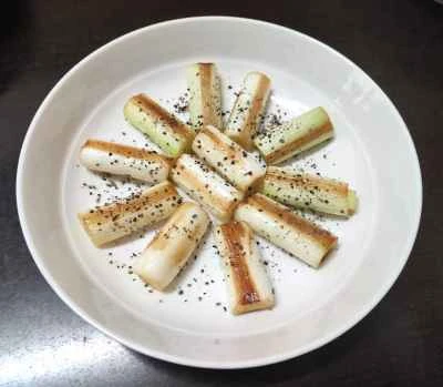 黒胡椒と海塩のネギ炒めの作り方:7