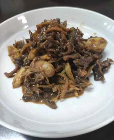 鶏の内臓と生姜の炒め物の作り方：8