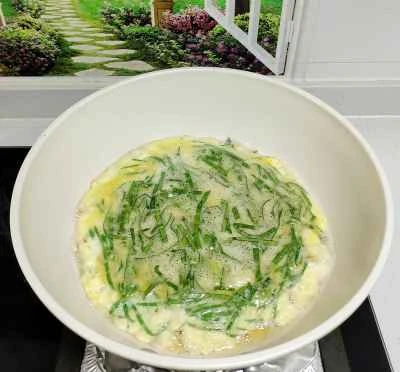 千切り白菜入りスクランブルエッグの作り方：7