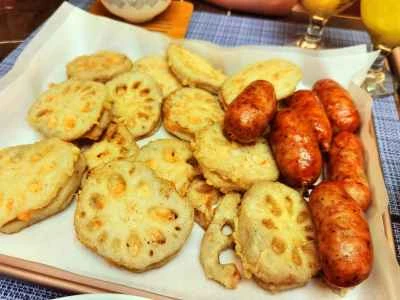 エビとレンコンのサンドイッチのレシピ