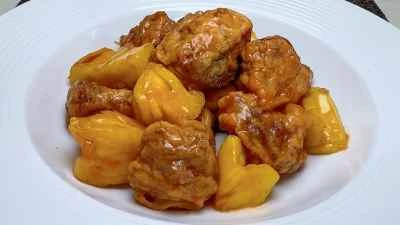 パイナップル入り酢豚スペアリブのレシピ手順：17