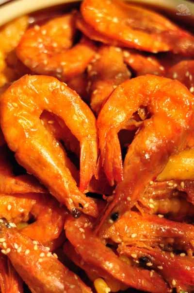 王坡の大きなエビの作り方：14