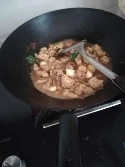 牛肉風味の野菜チキンとネギ炒めの作り方：6