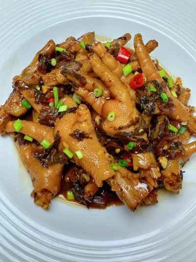 塩漬けカラシナを使った鶏足の煮込みの作り方：18