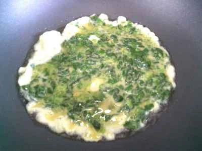 ほうれん草オムレツのレシピ手順：9