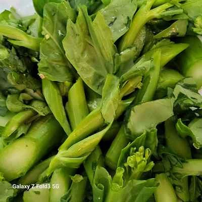 干しカレイとケールの炒め物の作り方：3