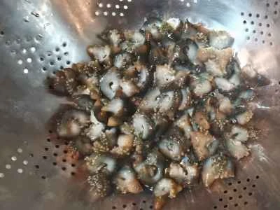 ナマコとネギの炒め物の作り方：5