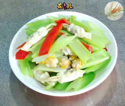 セロリと2つの珍味の炒め物のレシピ