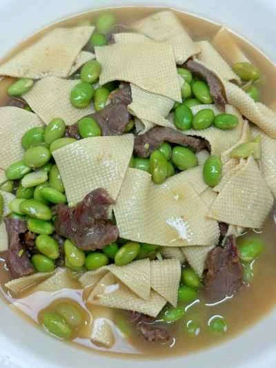 枝豆と豆腐の皮を使った牛肉の煮込みの作り方：17