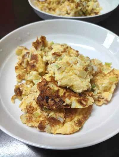 ベビーチンゲン菜とオムレツの作り方：8