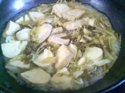 漬物とたけのこ入りベジタリアンチキンの煮込みの作り方：10