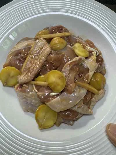 蒸し鶏と栗のレシピ手順：8