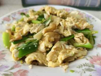 ネギ入りスクランブルエッグの作り方：6