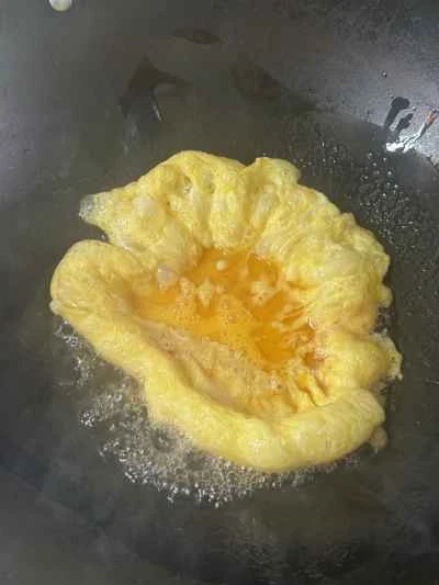 トマト、卵、ひき肉のレシピ手順：4