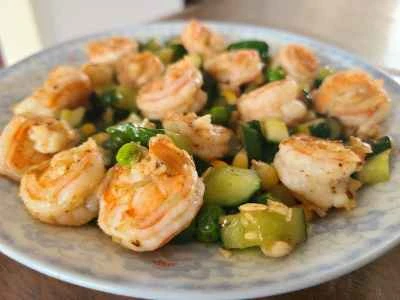 きゅうりとエビの炒め物の作り方：8