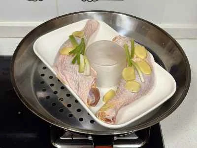 ネギ油チキン細切りの作り方：2