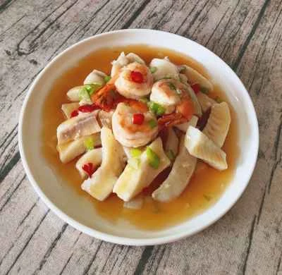 エビ団子と魚の切り身のレシピ