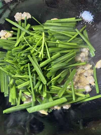 ネギとアサリの炒め物の作り方：7