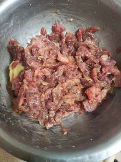 ラム肉のネギ炒めの作り方:3