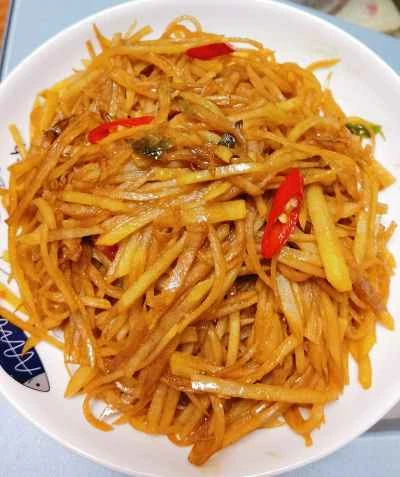 奇妙な風味の細切りポテトのレシピ