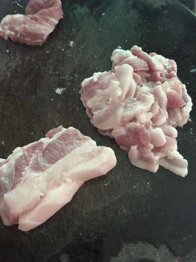 蒸し豚バラ肉の梅干しの作り方：1