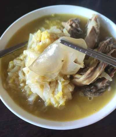 ベビーチンゲン菜と春雨を使った鶏肉の煮込みの作り方：9