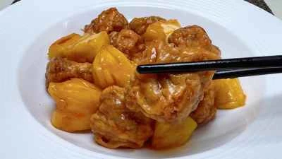 パイナップル入り酢豚スペアリブのレシピ手順：16