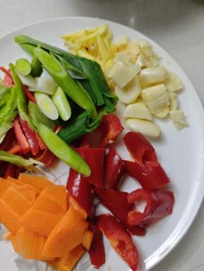 エビとアスパラガスの炒め物の作り方：3