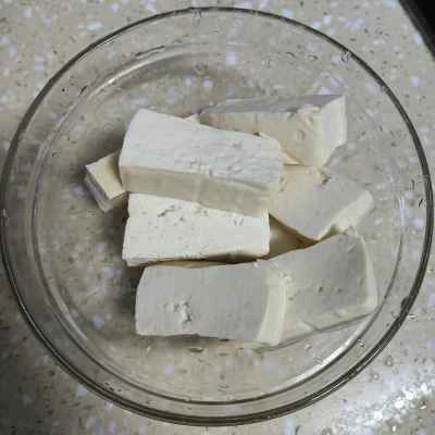 豆腐とニラの炒め物の作り方：3