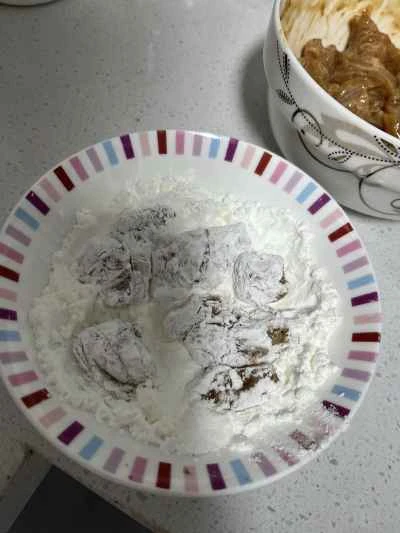 低脂肪バージョンのパイナップル入り酢豚（鶏の胸肉、揚げない）の作り方：5