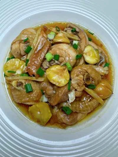 蒸し鶏と栗のレシピ