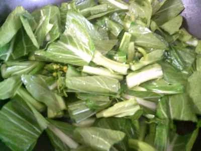 卵餃子、チンゲン菜、サツマイモ麺の作り方：5