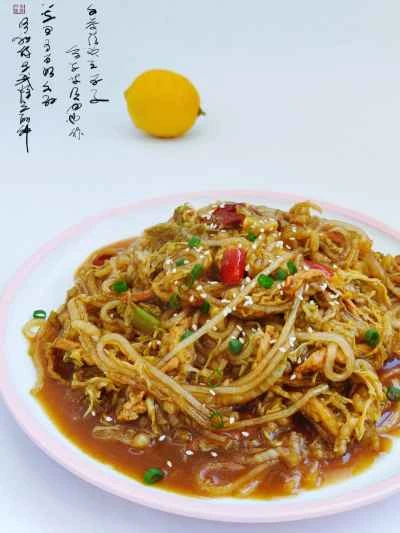 漬物キャベツ入りライスヌードル炒めのレシピ