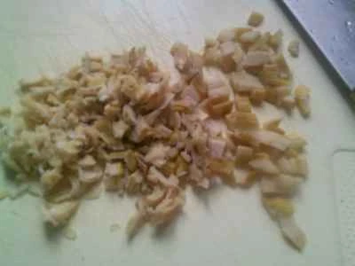 セロリ、ラムテイル、タケノコ、豆腐のサラダの作り方：7