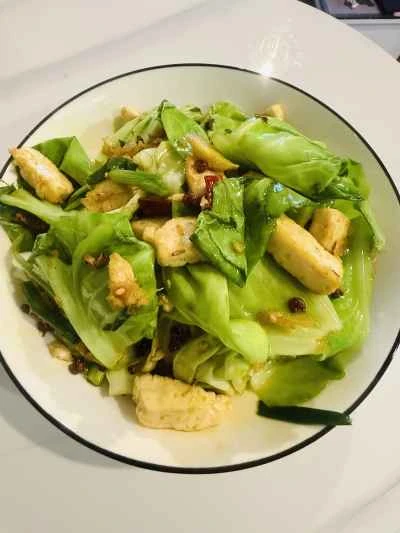 豆腐とキャベツの炒め物の作り方：7