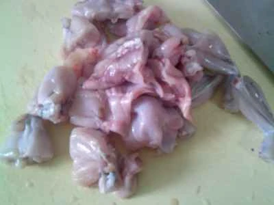 ロブスターテールウシガエルの調理手順：2