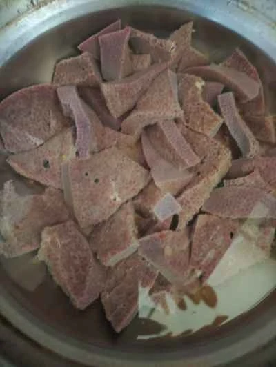 豚レバー炒めの作り方：1