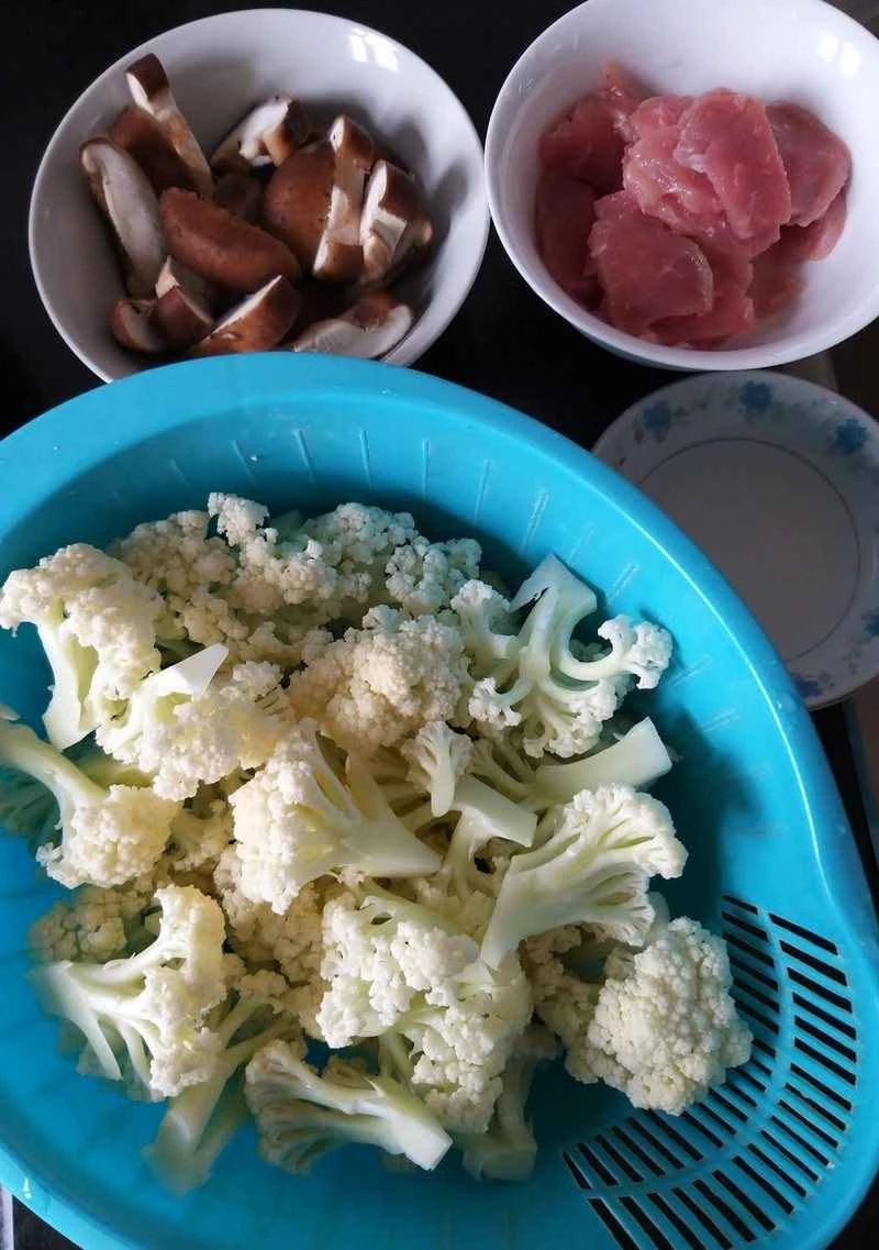 椎茸カリフラワーの作り方：1