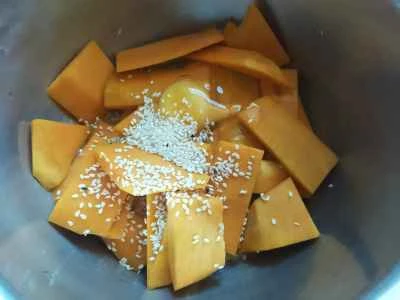 揚げカボチャスライスの作り方：2