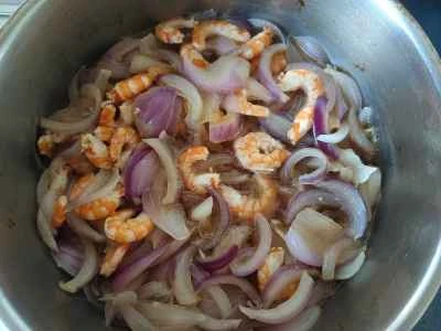 エビと玉ねぎの炒め物の作り方:8