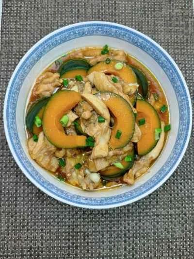 蒸し鶏とベビーカボチャのレシピ手順：9