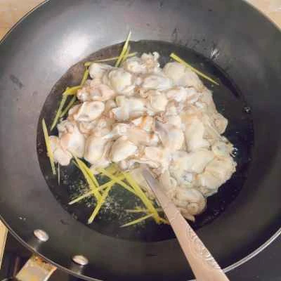 ねぎ油牡蠣と海藻の作り方：6