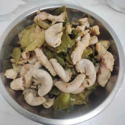 豚腸とキャベツのピクルス炒めの作り方：10