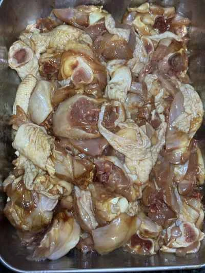 ネギ入り鶏もも肉の煮込みの作り方：3