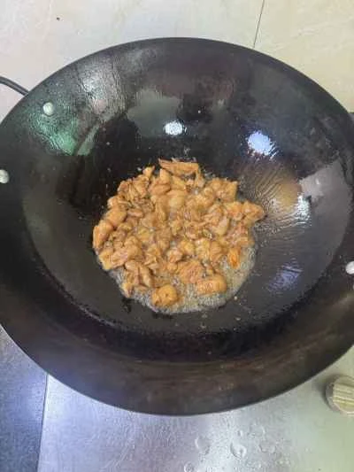 鶏もも肉のスクランブルエッグのレシピ手順：7