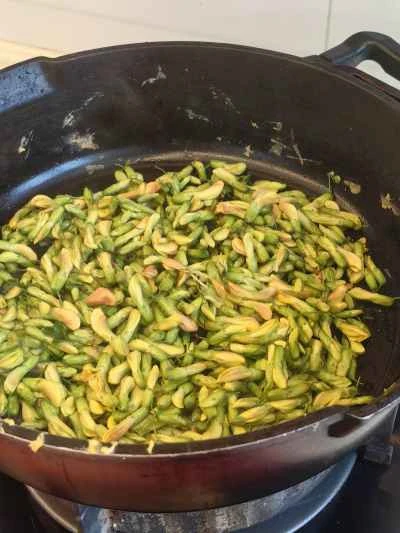 ホウキバナ卵炒めの作り方：4