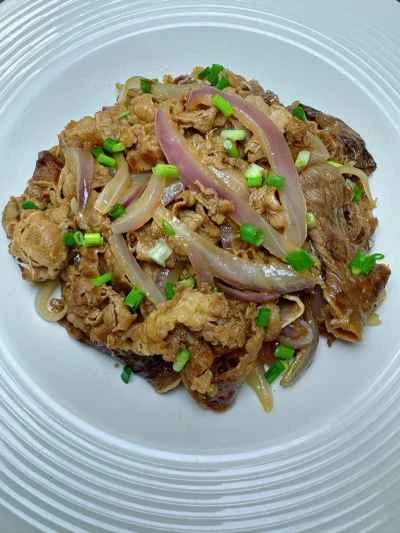 玉ねぎ入り牛肉巻き炒めの作り方：10