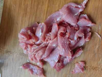 野菜入り肉スライスを作る手順：1