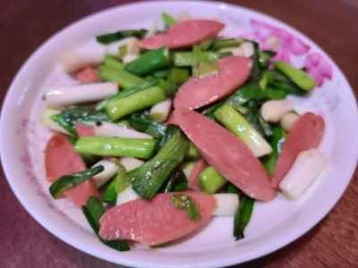 ニンニクの芽とハムの炒め物の作り方：6