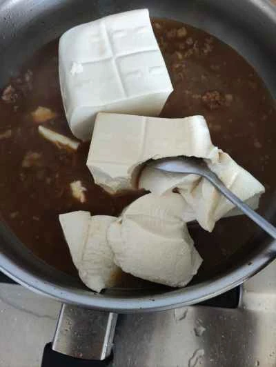醤油で煮込んだ豆腐の作り方：6